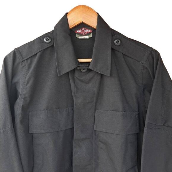 TRU-SPEC Ripstop Long Sleeve Tactical Shirt Black Small - Picture 1 of 9